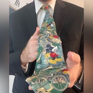 Disney Mickey Mouse Musical Green Tie